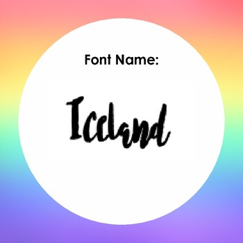 Preview of Iceland Font