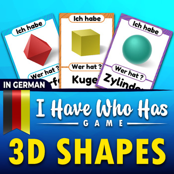 Preview of Ich habe... Wer hat ? German 3D Shapes Game, Names of Geometry 3D Shapes