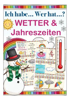 Preview of Ich habe ... Wer hat? das WETTER - Spiel Wortschatz DAF / Deutsch, German game