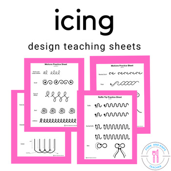 Icing Cakes Design And Practice Sheets by Fork and Knife Teacher