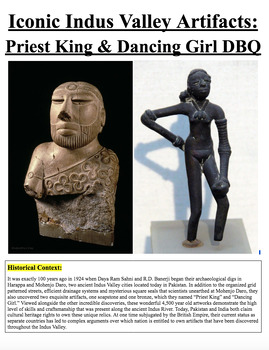 Preview of Iconic Indus Valley Artifacts: Priest King & Dancing Girl DBQ