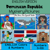 DOMINICAN REPUBLIC Mystery Pictures Color By Number ENGLIS