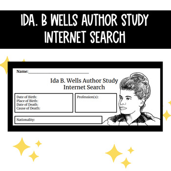 Preview of Ida B. Wells Author Study Internet Search
