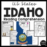 Idaho Informational Text Reading Comprehension Worksheet U