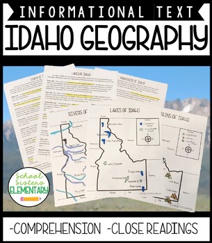 Preview of Idaho Physical Geography Close Reading