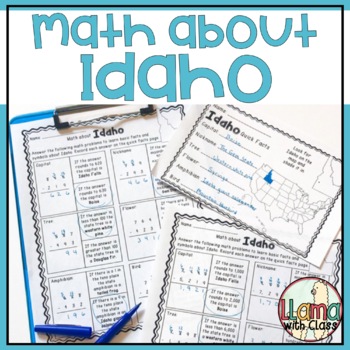Preview of Math about Idaho State Symbols through Subtraction Practice