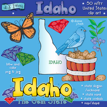 Preview of Idaho State Symbols Clip Art Download