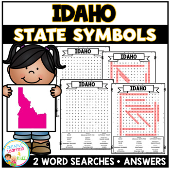 State Symbols Of Idaho Word Search Puzzle Worksheet Activity State