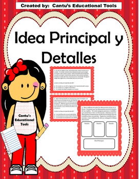 Idea Principal y Detalles 2 by Cantu #39 s Educational Tools TpT