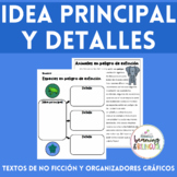 Idea Principal y Detalles Spanish Nonfiction Texts and Gra