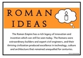 Ideas Invented during the Roman Empire | Poster Set/Anchor Charts