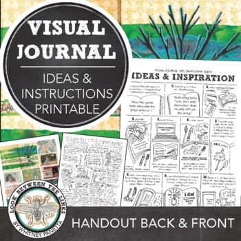 Preview of Middle, High School Art Ideas Printable Handout: Visual Journal, Altered Book