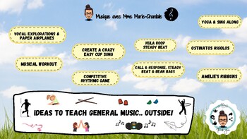Preview of Ideas to teach general music OUTSIDE! (FREEBIE)