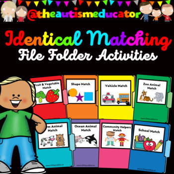 Preview of Identical Match / Matching  File Folders for Autism Special Education
