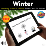 Identical Matching Winter and Christmas BOOM CARDS™ Autism FREE