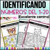 Identificando  Números del 1-20 Centro Matemático Numbers-