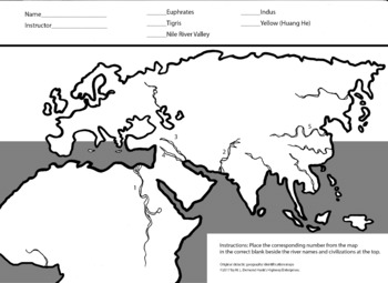 Preview of Identification Map - History - River Civilizations Plus