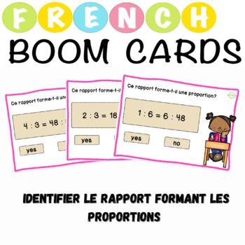 Preview of Identifier le rapport formant les proportions French Boom Cartes™