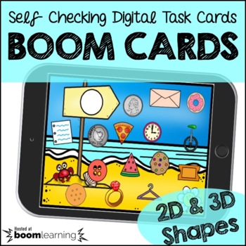 Preview of Identify 2D & 3D Shapes Boom Cards™, Digital Task Cards