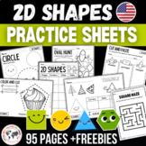 Identify 2D Shapes: 2D Shapes Practice Sheets for Preschoo