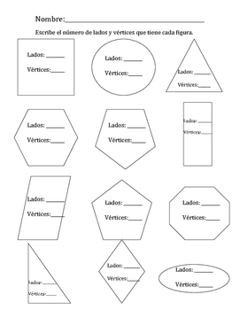 Identify 2D Shapes- Spanish by Brenda Tetreault | TPT