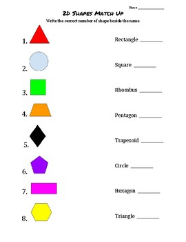 Identify 2d Shapes By Jenna Cook 