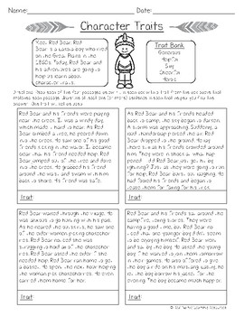 Character Traits: Identify + Show the Evidence Reading Passages | TpT