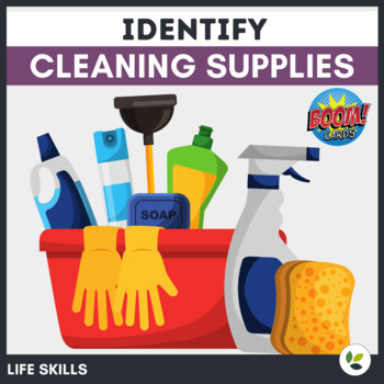 Preview of Identify Cleaning Supplies | Boom Cards
