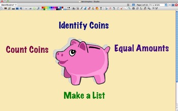 Preview of Identify Coins Flip chart
