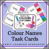 Identify Colour Words Clip Task Cards  - Autism Speech ESL SPED