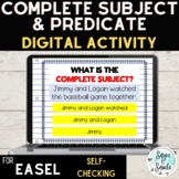 Identify Complete Subjects & Predicates | Digital - Easel 