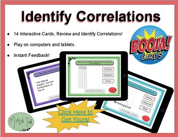 Preview of Identify Correlations (Boom Cards)