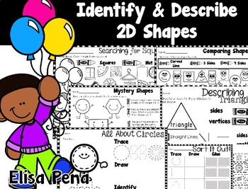Preview of Identify & Describe 2D Shapes (Go Math Ch. 9)