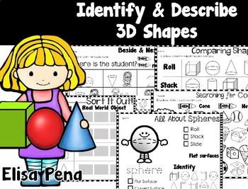 Preview of Identify & Describe 3D Shapes (Go Math Ch.10)