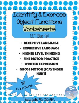 Preview of Identify & Describe Object Functions Worksheet