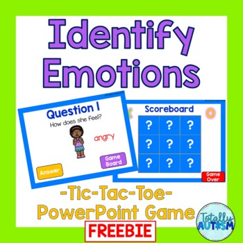Preview of Identify Emotions Tic-Tac-Toe PowerPoint Game