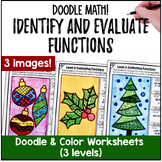 Identify & Evaluate Functions Doodle Math, Twist on Color 