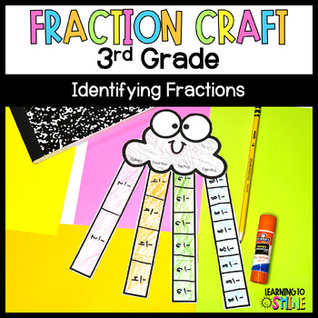 Preview of Identify Fractions Rainbow Craft | St. Patricks Day Math Craft
