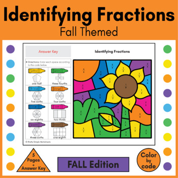 Preview of Identify Fractions on a Number Line Color by Number - Fall Activity