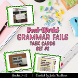 Real-World Grammar Fails, Proofreading Task Cards, Set #2