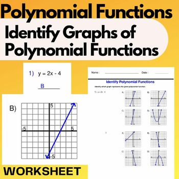 Preview of Identify Graphs of Polynomial Functions - Identify Polynomial Functions