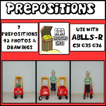 Preview of Identify & Label Prepositions Autism ABA Therapy ABLLS-R C51 G35 G36