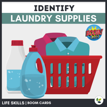 Preview of Identify Laundry Supplies and Tasks | Boom Cards
