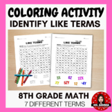 Identify Like Terms : Coloring Activity