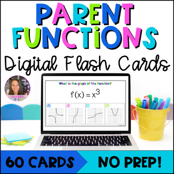 Preview of Identify Parent Function Names, Graphs and Equations - Digital Flash Cards