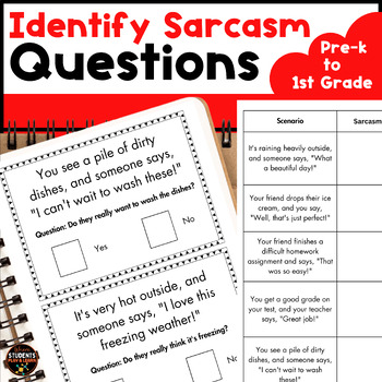 Preview of Identify Sarcasm Speech Therapy for Pre-k to 1st Grade Special Education