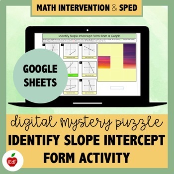 Preview of Identify Slope Intercept Form Activity | Digital Mystery Puzzle