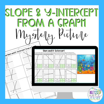 Preview of Identify Slope and Y-Intercept from a Graph Digital Activity - St. Patrick's Day