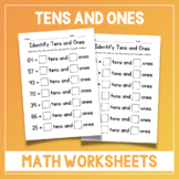 Identify Tens and Ones - Place Value Worksheets - 1st Grad