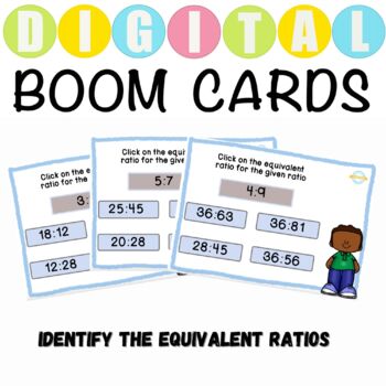 Preview of Identify The Equivalent Ratio - Boom Cards™